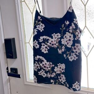 Vero Moda floral spaghetti strap camisole tank top Size S Navy